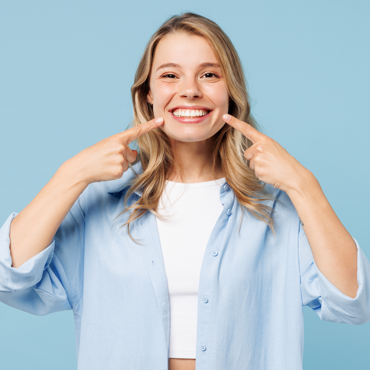 A patient with a healthy smile at Knutson Family Dentistry in Vermillion, SD